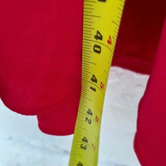 Betsey Johnson Womens Crepe Georgette Elegant Midi Dress Red Size 4 - Picture 5 of 13